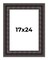 17x24 3.5" Wide Ornate Black Picture Frame - UV Acrylic, Foam Board Backing, Hanging Hardware